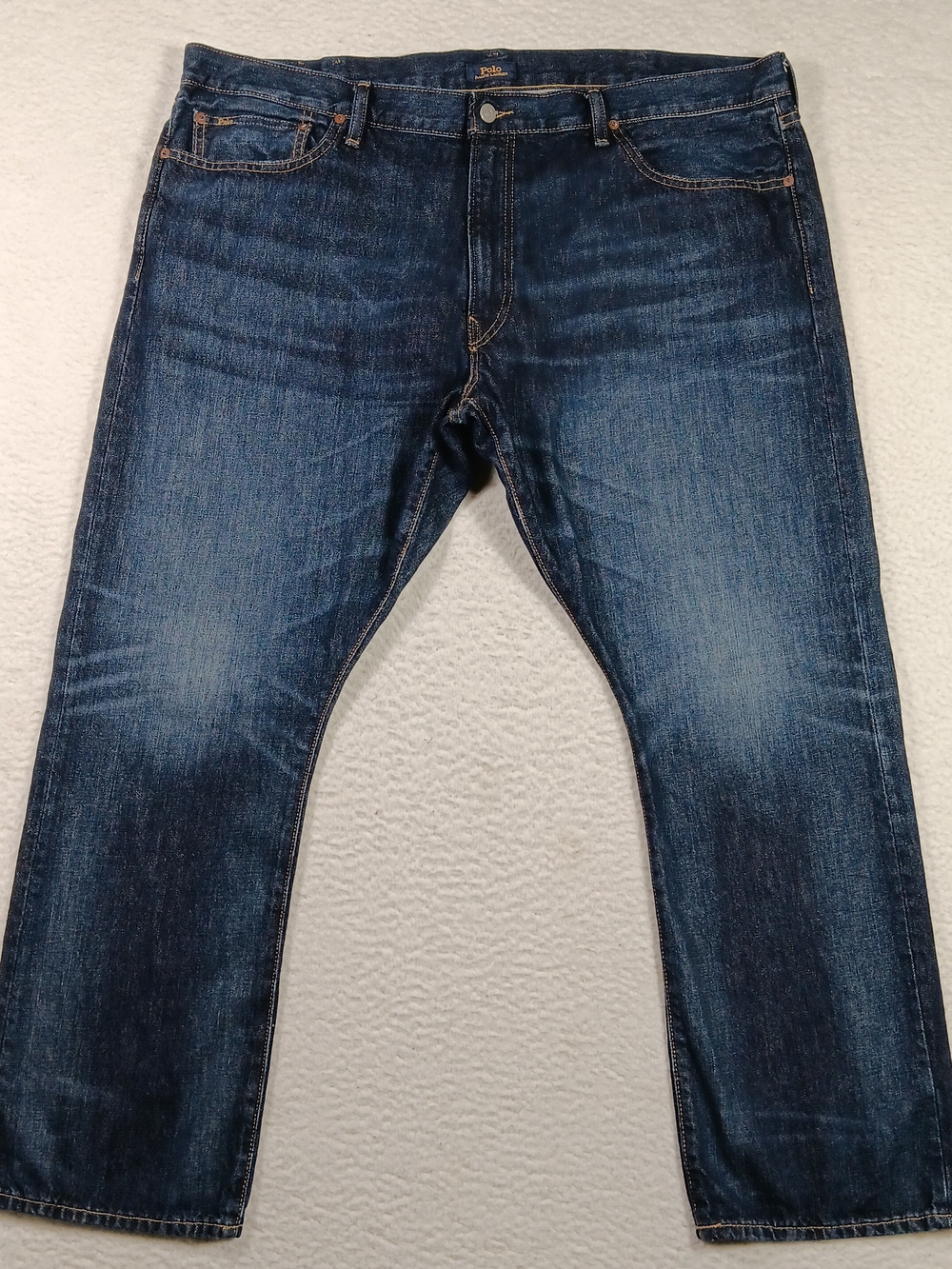 Polo Ralph Lauren Jeans Mens 42x30 Blue Denim Varick Slim Straight Dark Wash